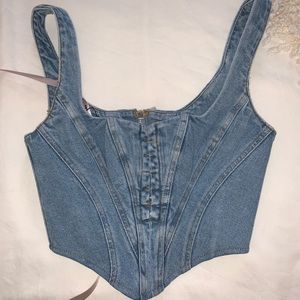 House of CB denim corset